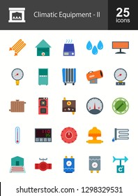 Climatic Equipment Flat Icons