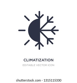 climatization icon on white background. Simple element illustration from Weather concept. climatization icon symbol design.