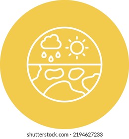 Climatization line circle icon vector image. Can also be used for web apps, mobile apps and print media.