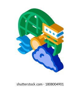 vector de icono de la ciencia climatológica. signo de ciencia climatológica isométrica. ilustración de símbolo aislado de color