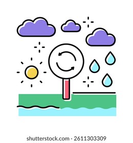 climatope system color icon vector. climatope system sign. isolated symbol illustration