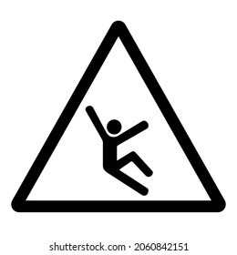 Climb Hazard Symbol Sign, Vector Illustration, Isolate On White Background Label .EPS10