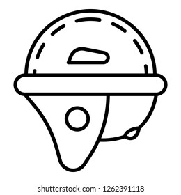 Climb helmet icon. Outline climb helmet vector icon for web design isolated on white background