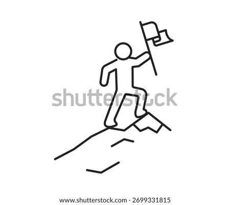 Climb highest mountain and grabbing a flag icon