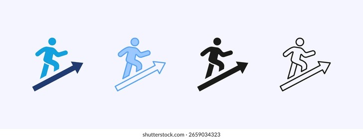 Climb Icon Set Multiple Style Collection