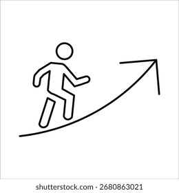 ícones de subida. vetor de linha simples