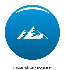 Climb on mountain icon vector blue circle isolated on white background 