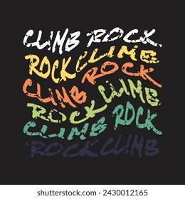 Climb Rock Rock Climb Vector Text Twirl