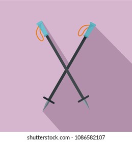 Climb sticks icon. Flat illustration of climb sticks vector icon for web design