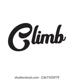climb text on white background.