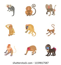 Climb the tree icons set. Cartoon set of 9 climb the tree vector icons for web isolated on white background
