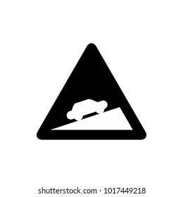 climb vector road sign icon