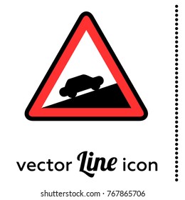 climb vector road sign icon