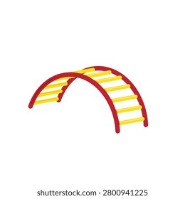 Climber arch ladder playground bridge vector illustration