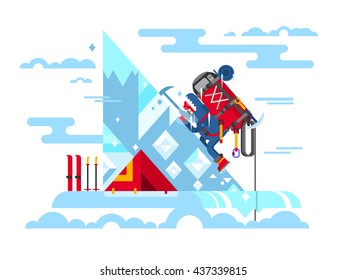 Climber conquers the summit
