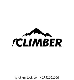 Climber graphic design template vector isolated