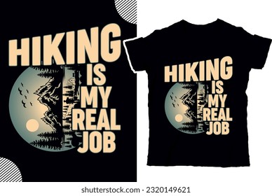 Vector de silueta de mochilero de escalador de un montañista, diseño de camisetas