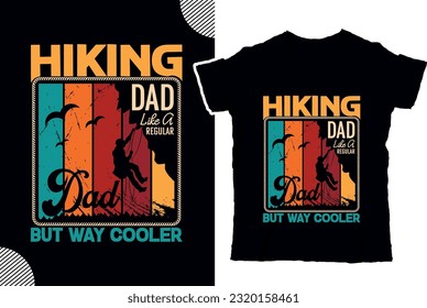 Climber hiker backpacker silhouette vector of a mountaineer, t shirt design