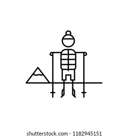 climber icon. Element of human hobbies icon for mobile concept and web apps. Thin line climber icon can be used for web and mobile on white background
