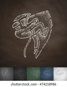 climber icon. Hand drawn vector illustration