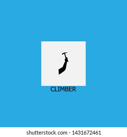 climber icon sign signifier vector