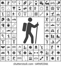 Climber icon. Sport set of icons