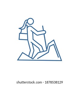 Design des Climlogos, Vektorvorlage, Design des Travel-Logos, Symbol