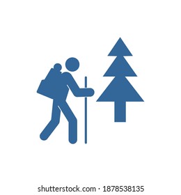 Climber logo design vector template, Travel logo design concept, Icon symbol