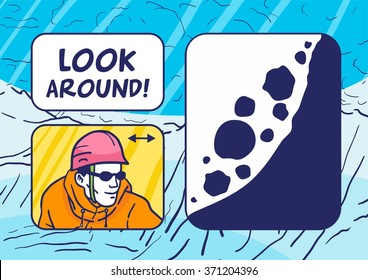climber in the mountains rule look around comics