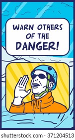 climber in the mountains to warn others about the dangers rule comic