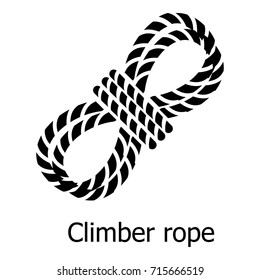 Climber rope icon. Simple illustration of climber rope vector icon for web