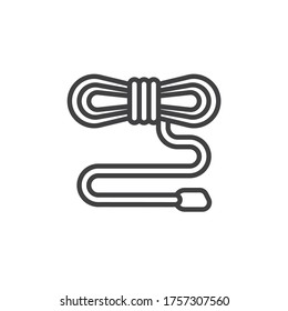 Climber Rope Line Icon Linear Style Stock Vector (Royalty Free ...