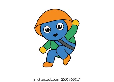 Climber School Vector Illustration - Educational and Adventure Graphic Design
