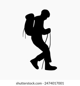 climber silhouette illustration. Rock Climber Silhouette
