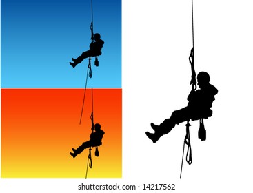 Climber silhouettes