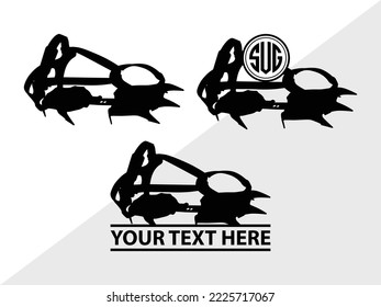 Climber Tools Monogram Printable Vector Illustration