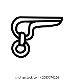 climbing bolt line vector doodle simple icon