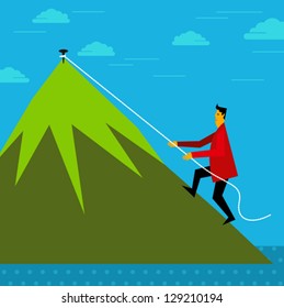 Climbing up - business concept