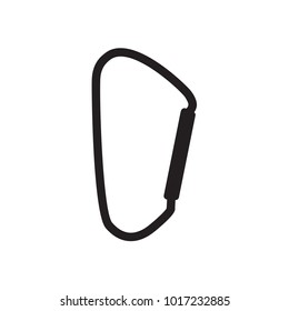 climbing carabiner icon- vector illustration