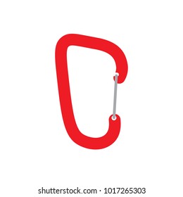 climbing carabiner icon- vector illustration
