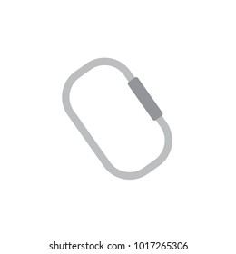 climbing carabiner icon- vector illustration