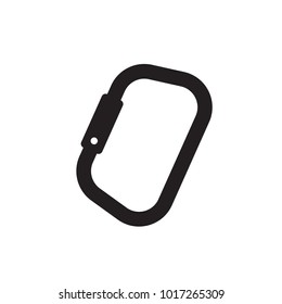 climbing carabiner icon- vector illustration