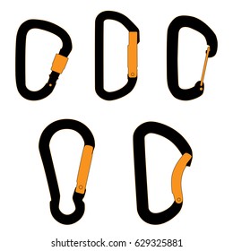 Climbing carabiners set