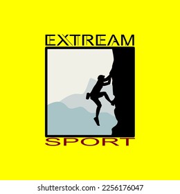 Climbing characters. Sport rocking people walking in mountain extream male and female climbers hikers. vector
