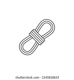 Climbing Coil Moutaineering Icon Line Style Icon, Style Isolated On White Background