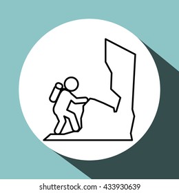 Climbing design. sport icon. Isolated image