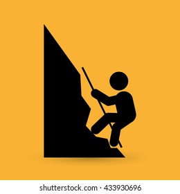 Climbing design. sport icon. Isolated image