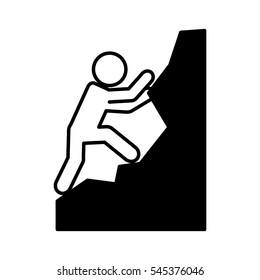 climbing extreme sport icon vector illustration design
