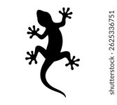Climbing Gecko Silhouette vector. Ideal for use as a tattoo, icon, web graphic design, and infographic concepts."