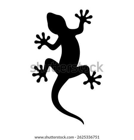 Climbing Gecko Silhouette vector. Ideal for use as a tattoo, icon, web graphic design, and infographic concepts."